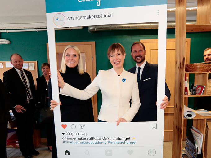 Presidenten og Kronprinsparet på Norwegian–Estonian Business Forum. Foto: Lise Åserud, NTB scanpix